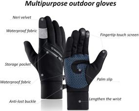 img 3 attached to 🧤 Wxnow Anti Slip X-Large Men's Gloves & Mittens: Ideal Accessories for Running and Cycling