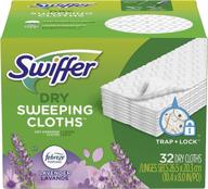 swiffer sweeper dry sweeping pad: multi surface refills with febreze lavender - 32 count for dusters floor mop logo