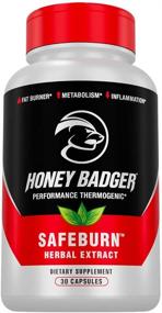 img 4 attached to 🍯 Веганский кето-жиросжигатель Honey Badger с термогенным эффектом для улучшения производительности - натуральный продукт. Экстракт травы Safeburn, стимулятор метаболизма для более здоровой потери веса (1 месяц снабжения)