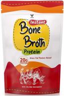 🥣 1.32lb instant bone broth protein powder - concentrated protein for healthy hair, skin, nails & digestion - grass fed, pasture raised, non-gmo, paleo friendly, gluten free, easy to mix! logo