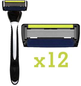 img 3 attached to 🪒 ShaveMOB Flex Head Handle Men's Razor Kit with Trimmer + 12 Refills - Ultimate Caveman Shaving Experience