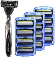 🪒 shavemob flex head handle men's razor kit with trimmer + 12 refills - ultimate caveman shaving experience logo