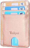 👜 teskyer minimalist women's leather wallets with rfid blocking - stylish handbags & wallets combo logo