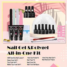img 3 attached to 💅 NAILGIL Gel Nail Polish Kit with UV Light - Complete Set for Professional Gel Nail Manicure. Includes Nail Gel Polish, Poly Nail Gel, Base & Top Coat, Matte Top - Perfect Christmas Gift!