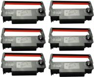 6 pack sp-700 black and red printer ribbon ink cartridges - compatible with star sp-700br, rc-700br, sp-712, sp-742 pos printer ribbon logo