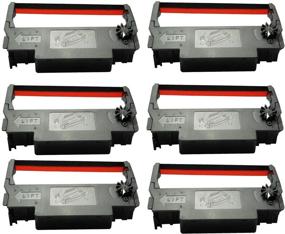 img 1 attached to 6 Pack SP-700 Black and Red Printer Ribbon Ink Cartridges - Compatible with Star SP-700BR, RC-700BR, SP-712, SP-742 POS Printer Ribbon