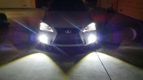 img 1 attached to 🚘 iJDMTOY 70-600-White 6000K High Power LED Projector Lens Fog Light F-Sport for 2014-2016 Lexus IS200t IS250 IS300 IS350, Xenon White