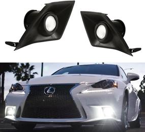 img 4 attached to 🚘 iJDMTOY 70-600-White 6000K High Power LED Projector Lens Fog Light F-Sport for 2014-2016 Lexus IS200t IS250 IS300 IS350, Xenon White