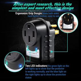 img 3 attached to HISVICON RV Surge Protector: 50 Amp, 🔌 125/250V With LED Indicator & Circuit Analyzer - AB-28