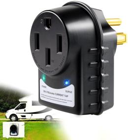 img 4 attached to HISVICON RV Surge Protector: 50 Amp, 🔌 125/250V With LED Indicator & Circuit Analyzer - AB-28