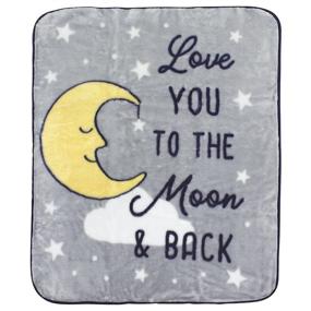 img 1 attached to 🌙 Hudson Baby Moon High Pile Plush Blanket for Unisex Babies in One Size