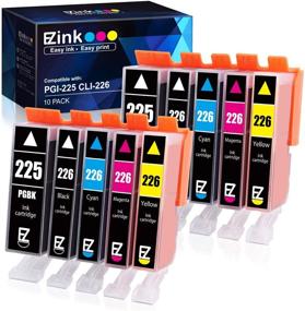 img 4 attached to 🖨️ E-Z Ink (TM) Compatible Ink Cartridge Replacement for Canon PGI-225 CLI-226 PGI225 CLI226 - PIXMA MX882 MX892 MG5320 MG6220 - 10 Pack: 2 Large Black, 2 Cyan, 2 Magenta, 2 Yellow, 2 Small Black - High-Quality Ink Solution