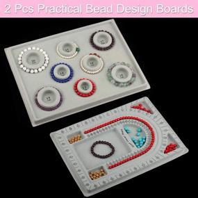 img 3 attached to 🔧 Enhance Your DIY Jewelry Making with 2 Beading Boards Bead Design Trays - Perfect for Necklaces and Bracelets!