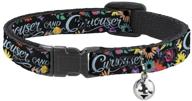 buckle-down breakaway cat collar - discover wonderland's curious flowers logo