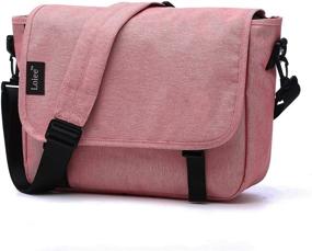 img 4 attached to 🎒 Loiee Vintage Canvas Messenger Bag: Stylish, Waterproof School Bag with Casual Shoulder Design