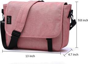 img 3 attached to 🎒 Loiee Vintage Canvas Messenger Bag: Stylish, Waterproof School Bag with Casual Shoulder Design