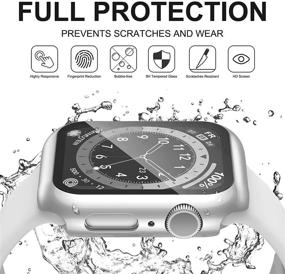 img 1 attached to 🌊 Recoppa Чехол для Apple Watch 38 мм с защитным экраном - Водонепроницаемый, ультра-тонкий серебристый бампер для iWatch Series 3/2/1 - HD чистая анти-туманная защита