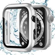 🌊 recoppa 38mm apple watch case with screen protector - waterproof, ultra-thin silver bumper cover for iwatch series 3/2/1 - hd clear anti-fog protection logo