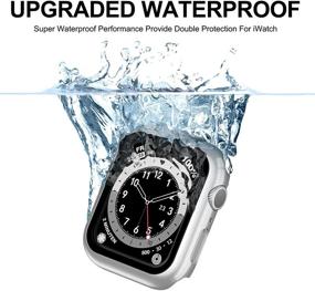 img 3 attached to 🌊 Recoppa Чехол для Apple Watch 38 мм с защитным экраном - Водонепроницаемый, ультра-тонкий серебристый бампер для iWatch Series 3/2/1 - HD чистая анти-туманная защита