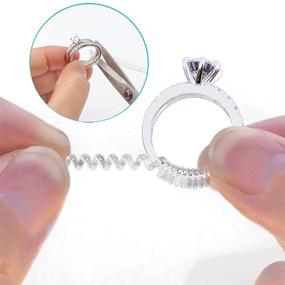 img 1 attached to 📏 Get a Perfect Fit with Spiral Ring Size Sizers - Invisible, Transparent TPU Adjusters for Loose Rings (16 Pcs)