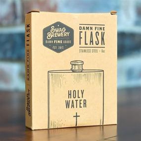 img 2 attached to 🙏 HOLY Water, Premium Hip Flask, 6oz Stainless Steel, Hilarious Men's Religious/Atheist Gift for Whiskey, Church, and Jesus Enthusiasts - Get One for Your Pastor!