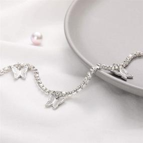 img 1 attached to Silver Victray Crystal Butterfly Belly Body Chain - Fashion Jewelry for Women and Girls