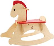 hape rock and ride kid's wooden rocking horse: beige, l: 26.6, w: 11.1, h: 20.6 inch - premium quality for endless fun! logo