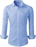 👔 casual white men's clothing and shirts with sleeve button - c456 logo