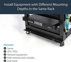 img 1 attached to 🔧 StarTech.com Server Rack Rail Depth Adapter Kit - 4 inch (10 cm) Rack Extender - 1U