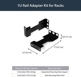 img 3 attached to 🔧 StarTech.com Server Rack Rail Depth Adapter Kit - 4 inch (10 cm) Rack Extender - 1U