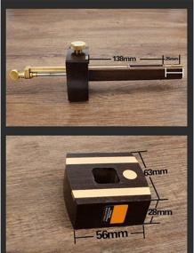 img 1 attached to 🔨 Premium Ocamo Mortise Gauge: Versatile Ebony Screw Type Woodworking Measuring Tool & Marker