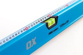 img 3 attached to OX Tools OX-P029012 Pro Level 1200mm with Steel Rule, Blue: Superior Accuracy for Professional Use