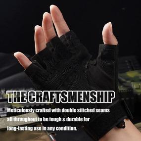 img 2 attached to 🧤 YAKADE Tactical Gloves for Outdoor Activities - Hard Knuckle, Fingerless, Half Finger, for Training, Motorcycling, Cycling, Hiking, Climbing, Camping, Driving