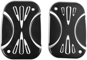 img 1 attached to 🏍️ KATUR Motorcycle Brake Master Clutch Cylinder Covers - Black Chrome Aluminium CNC Front Brake Reservoir Cover Set for Harley FLH FLHX FLHX Road King 2008-2017 Electra Glide Street