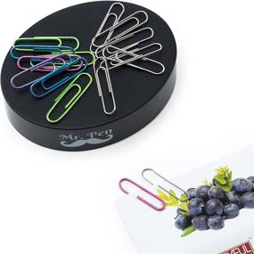 img 1 attached to Mr Pen - Magnetic Desk Toy with Colored and Silver Paper Clips (100 Pieces) | Desk Toys and Decor | Desk Accessories for Office | Paperweight | Cute Office Supplies | Paper Clips Holder and Dispenser.