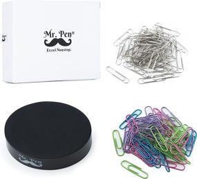 img 3 attached to Mr Pen - Magnetic Desk Toy with Colored and Silver Paper Clips (100 Pieces) | Desk Toys and Decor | Desk Accessories for Office | Paperweight | Cute Office Supplies | Paper Clips Holder and Dispenser.