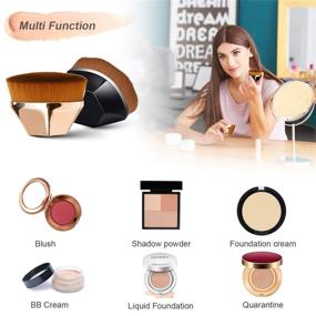 img 3 attached to 🌟 Endoto Kabuki Magic Face Momma Brush - Foundation Makeup Brush with High-Density Flat Top for Flawless Powder, Liquid, or Cream Cosmetics – Portable Case Included