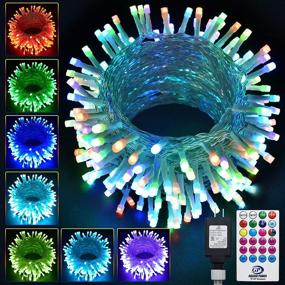 img 4 attached to 🎄 KNONEW Color Changing Christmas Lights Outdoor - 240 LED 64 Lighting Modes, 79ft Waterproof LED String Lights with Remote for Christmas Wedding Party Bedroom Tree Holiday Indoor Decorations