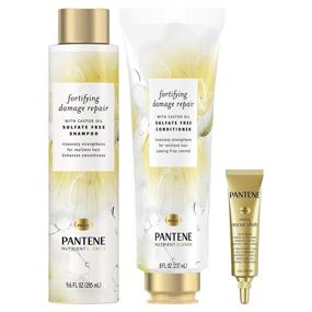 img 4 attached to 🛡️ Pantene Sulfate-Free Shampoo & Conditioner Set with Castor Oil + Hair Mask Treatment, Nutrient Blends for Fortifying Damage Repair