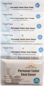 img 1 attached to Hygienic and Portable: Personal Toilet Seat Cover Travel Pack - 50 Sheets