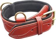 🔥 blazingpaws redslinger: premium 2 inch handmade leather dog collar for active & large breeds logo