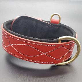 img 2 attached to 🔥 BlazingPaws Redslinger: Premium 2 inch Handmade Leather Dog Collar for Active & Large Breeds