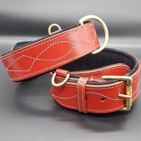 img 3 attached to 🔥 BlazingPaws Redslinger: Premium 2 inch Handmade Leather Dog Collar for Active & Large Breeds