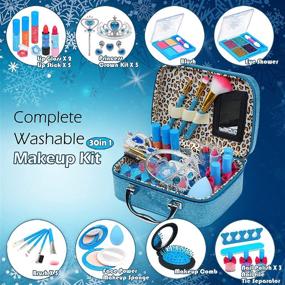 img 3 attached to ❄️ Frozen-themed ROKKES Kids Makeup for Girls – Sparkle like Elsa with this Magical Set!