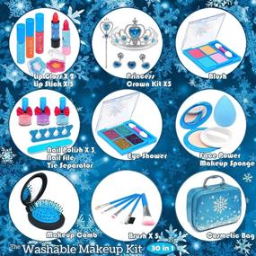img 2 attached to ❄️ Frozen-themed ROKKES Kids Makeup for Girls – Sparkle like Elsa with this Magical Set!