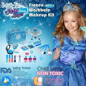 img 1 attached to ❄️ Frozen-themed ROKKES Kids Makeup for Girls – Sparkle like Elsa with this Magical Set!