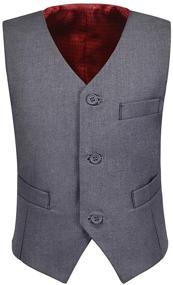img 4 attached to Lycody Kids Formal Vest Toddler Boys' Clothing and Suits & Sport Coats