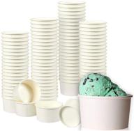 🍨 ice cream sundae cups: convenient, disposable dessert bowls (white, 8 oz., 100 pack) logo