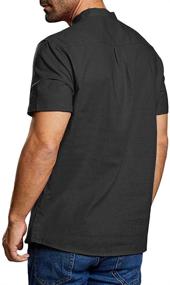 img 1 attached to 👕 Cotton Henley Shirts: Stylish and Lightweight Pullover Men's Clothing