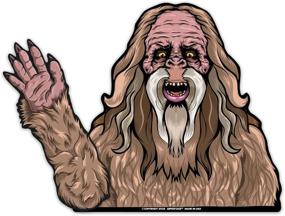 img 3 attached to Улучшенные наклейки для заднего стеклоочистителя Bigfoot Sasquatch с задним декоративным декалем для автомобиля